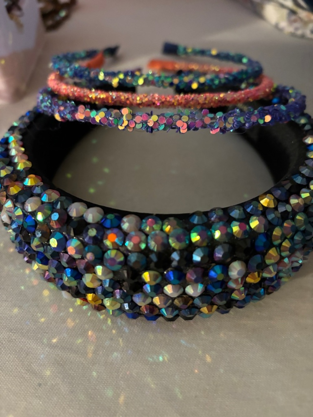 Icing Multicolored Crystal Embellished Headband Set